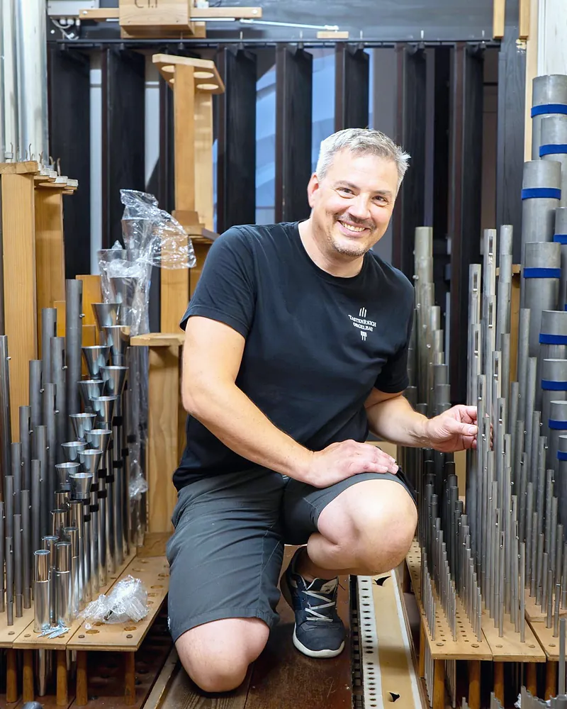 Björn-Daniel Reich in der Werkstatt